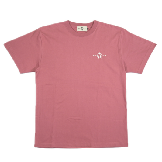 A.M.O.N logo TEE(DUSTY RED)