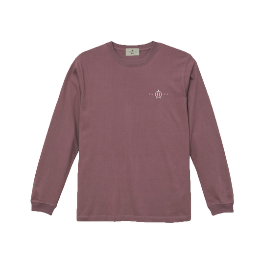 A.M.O.N logo Long Sleeve(MERLOT)