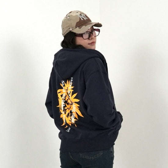 RELAXING SMOKE FULLZIP HOODIE(NAVY)