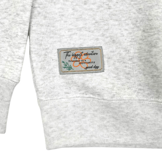 CURVY LOGO HALF ZIP SWEAT(GRAY)